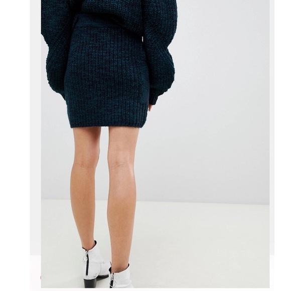 Asos set knit cropped sweater skirt cargo pockets - Picture 7 of 12